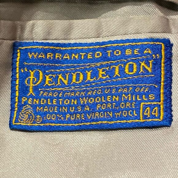 Men's Pendleton 100% Pure Virgin Wool Tweed Gray Blazer Size 44 - Picture 2 of 16